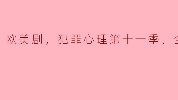 《深入人心的犯罪心理第十一季：揭示人性黑暗的22集旅程》