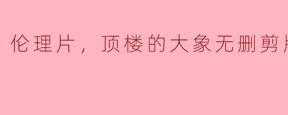 伦理片，顶楼的大象无删剪版，正片