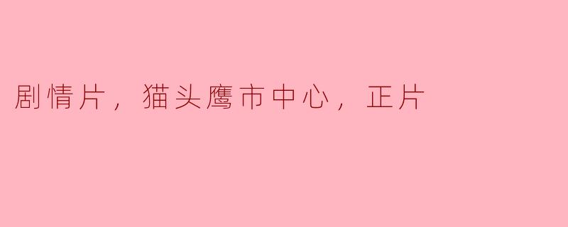 剧情片，猫头鹰市中心，正片