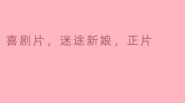 ### 喜剧片《迷途新娘》：一场意外的婚礼冒险