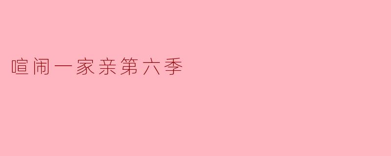 喧闹一家亲第六季