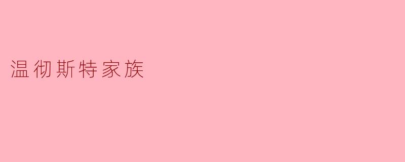 温彻斯特家族:传奇与诅咒的交织