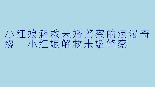 小红娘解救未婚警察的浪漫奇缘-小红娘解救未婚警察