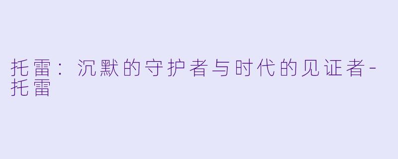 托雷：沉默的守护者与时代的见证者-托雷