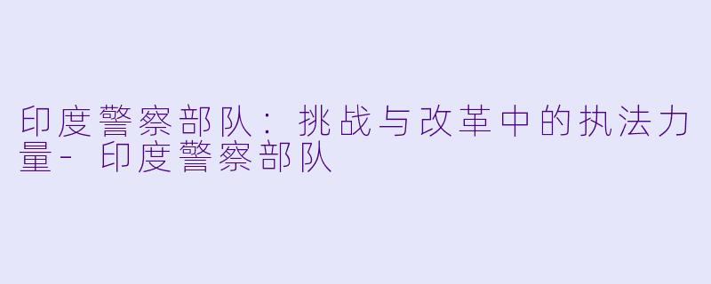 印度警察部队：挑战与改革中的执法力量-印度警察部队
