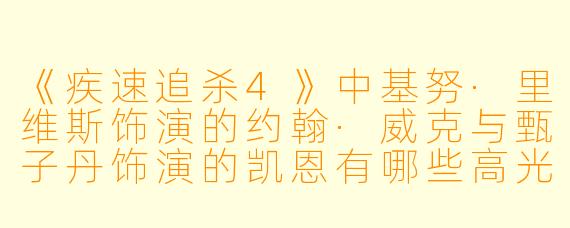 《疾速追杀4》中基努·里维斯饰演的约翰·威克与甄子丹饰演的凯恩有哪些高光对决场面?