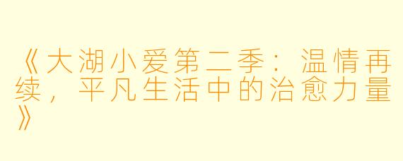 《大湖小爱第二季：温情再续，平凡生活中的治愈力量》