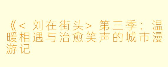 《<刘在街头>第三季：温暖相遇与治愈笑声的城市漫游记