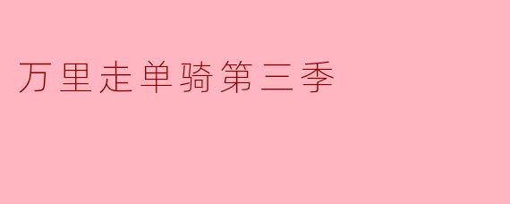 《万里走单骑》第三季:以脚步丈量文明,用匠心唤醒遗产