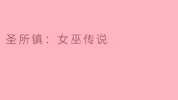 《圣所镇：女巫传说——被诅咒的小镇与百年复仇之谜》
