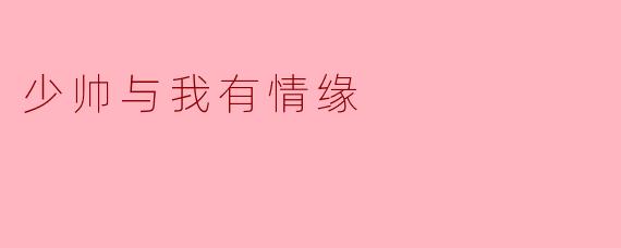 少帅与我有情缘