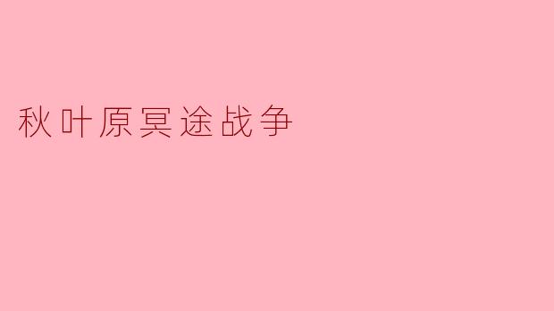 秋叶原冥途战争